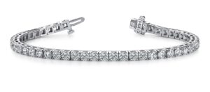 houston diamond district 3 carat classic mined natural diamond tennis bracelet 14k white gold value collection