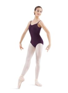 mirella women's princess seam pinch front camisole dance leotard, small, blackberry