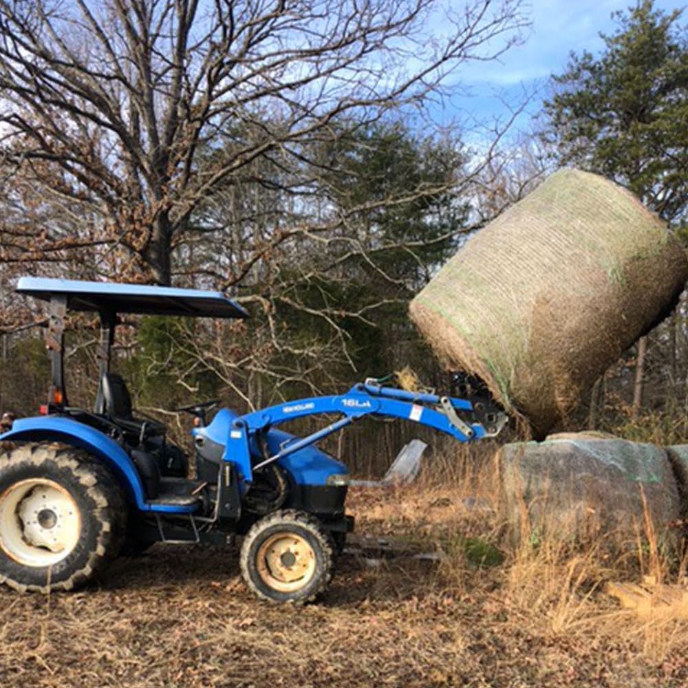 Titan Attachments Skid Steer Hay Frame Attachment, 43" Hay Spear and Stabilizer Spears, Rated 3,000 LB, Quick Tach Mounting, Hay Handing Equipment for Bobcat Tractors