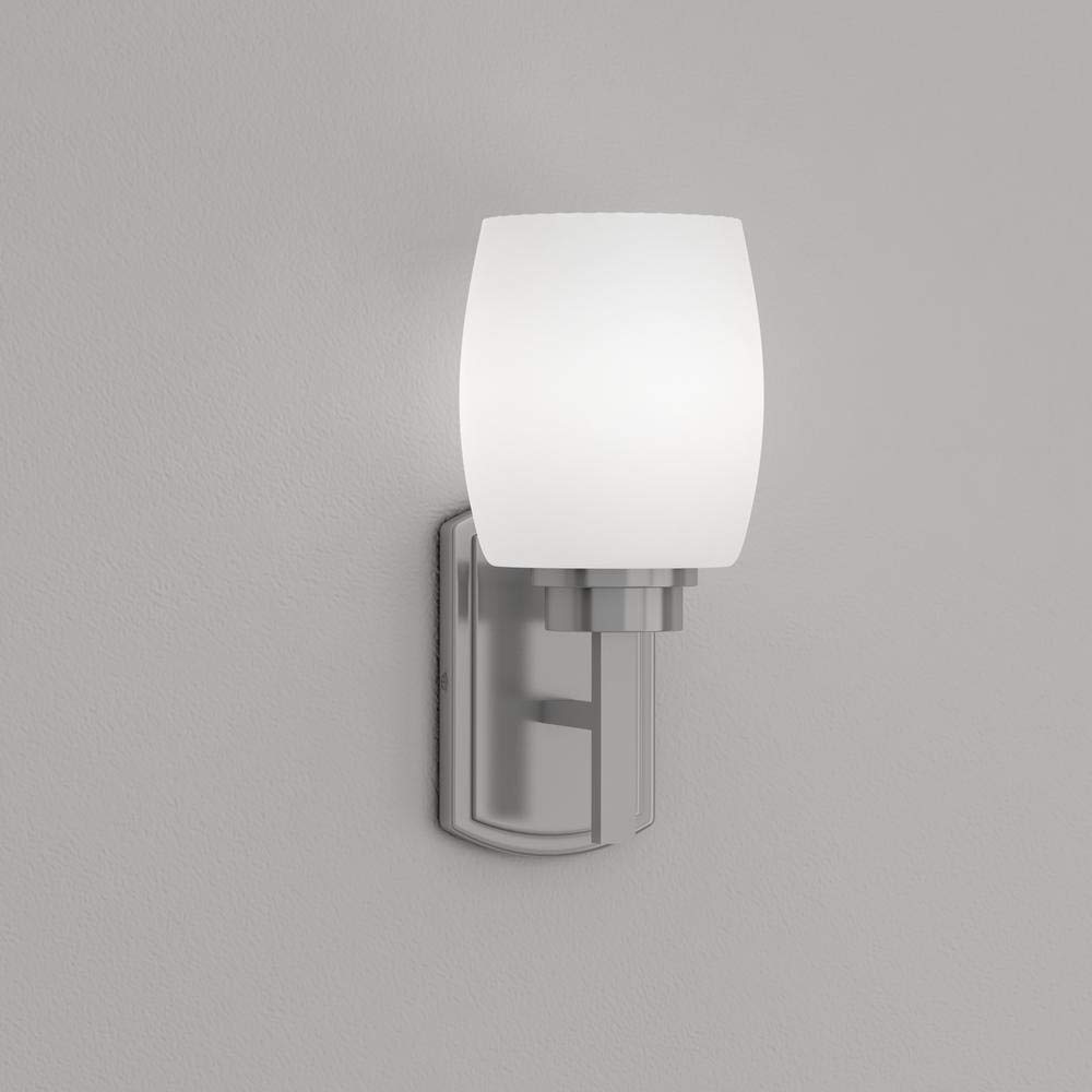 Hampton Bay Tamworth 1-Light Brushed Nickel Sconce