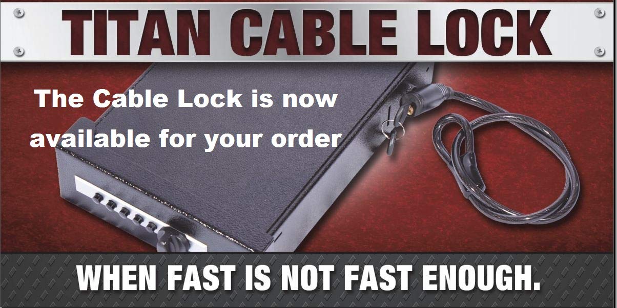 Titan Cable Lock Made Exclusively to Secure Your Titan Vault Gun Safe While on The go!