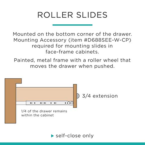 Liberty Hardware 941405 Soft-Close Ball Bearing Drawer Slide, 14-Inch, Set of 2, Zinc Plated