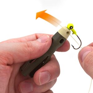 TYEPRO Fishing Knot Tying Tool/Jig Head and Hook Eyelet Grip/Line Threader/Clipper for Shaky Hands and Poor Eyesight. Tackle box Accessory.