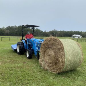 Titan Attachments Skid Steer Hay Frame Attachment, 49" Hay Spear and Stabilizer Spears, Rated 3,000 LB, Quick Tach Mounting, Hay Handing Equipment for Bobcat Tractors