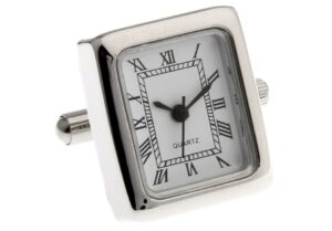 mrcuff real working watch pair cufflinks in a presentation gift box & polishing cloth