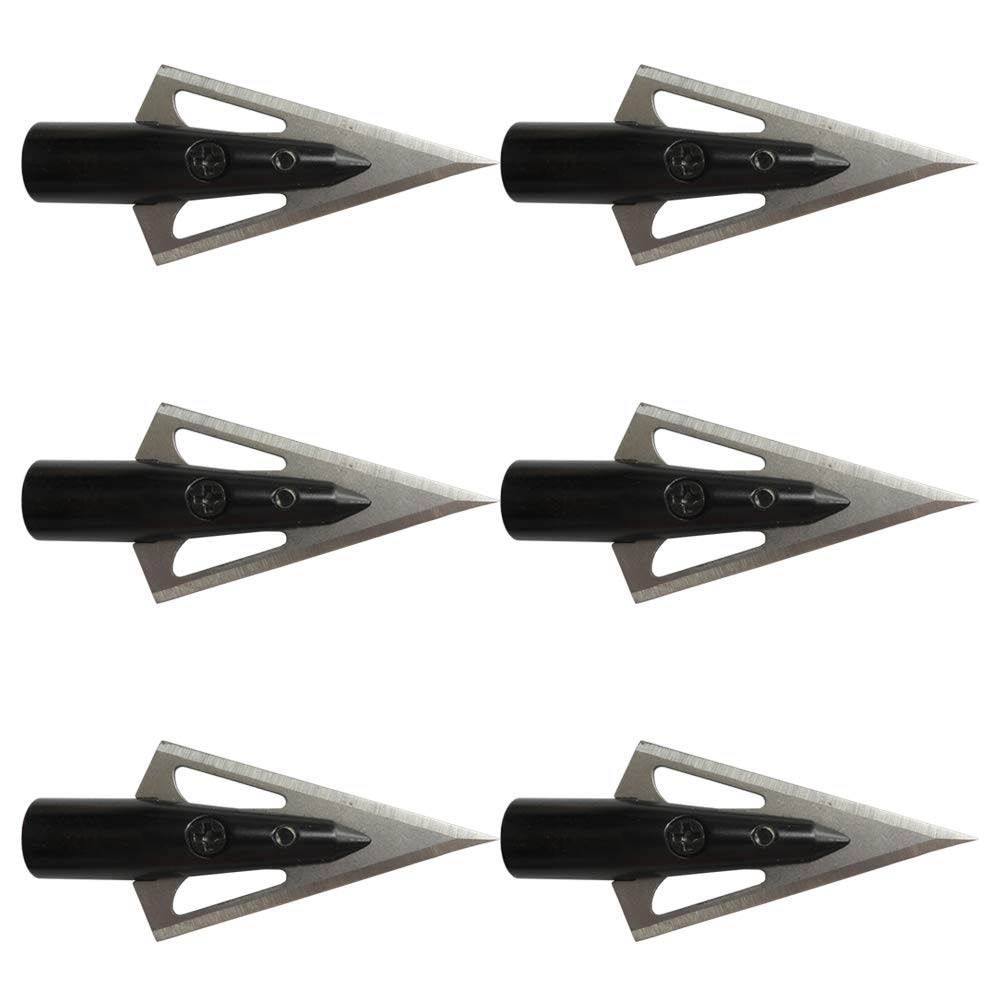 e5e10 135 Grain Metal Broadheads 2 Blade Hunting Arrowhead for DIY Wood Arrow Longbow for Hunting 12pcs