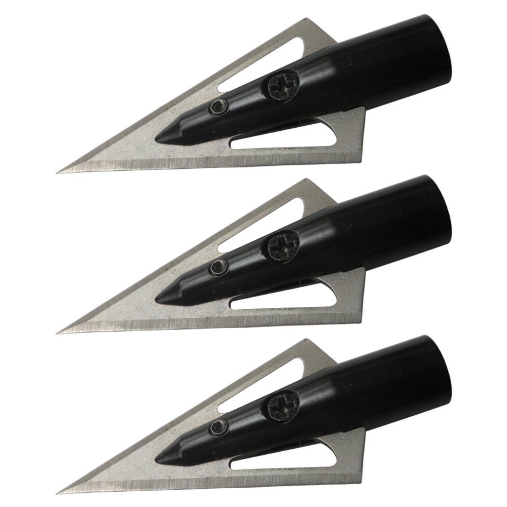 e5e10 135 Grain Metal Broadheads 2 Blade Hunting Arrowhead for DIY Wood Arrow Longbow for Hunting 12pcs