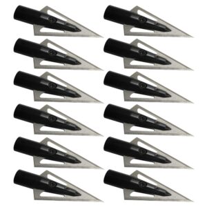 e5e10 135 Grain Metal Broadheads 2 Blade Hunting Arrowhead for DIY Wood Arrow Longbow for Hunting 12pcs