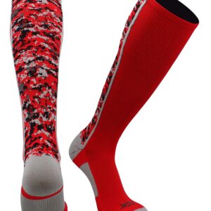 TCK Digital Camo OTC Socks (Red, X-Large)