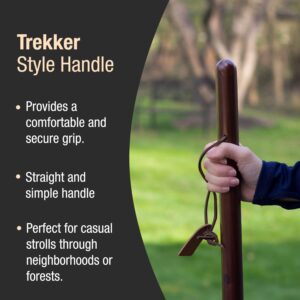 Brazos Straight Pine Wood Walking Stick, Handcrafted Wooden Staff, Hiking Stick for Men and Women, Trekking Pole, Wooden Walking Stick, Made in the USA, 48 Inches, Brown, 4 Foot