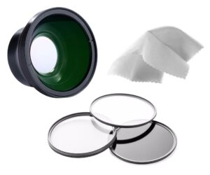 0.43x high definition super wide angle lens w/macro compatible with panasonic lumix dmc-lx100 + filters