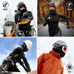 GearTOP Warm Balaclava Face Mask for Men and Women Baklava Masks for Men Winter Face Covering for Men Face Mask Ski Balaclava Ski Mask for Skiing, Snowboarding, Motorcycle, Snowmobile Black