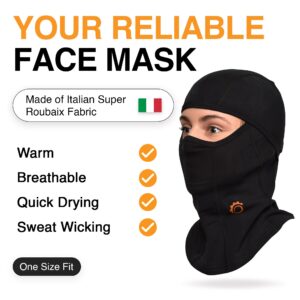 GearTOP Warm Balaclava Face Mask for Men and Women Baklava Masks for Men Winter Face Covering for Men Face Mask Ski Balaclava Ski Mask for Skiing, Snowboarding, Motorcycle, Snowmobile Black