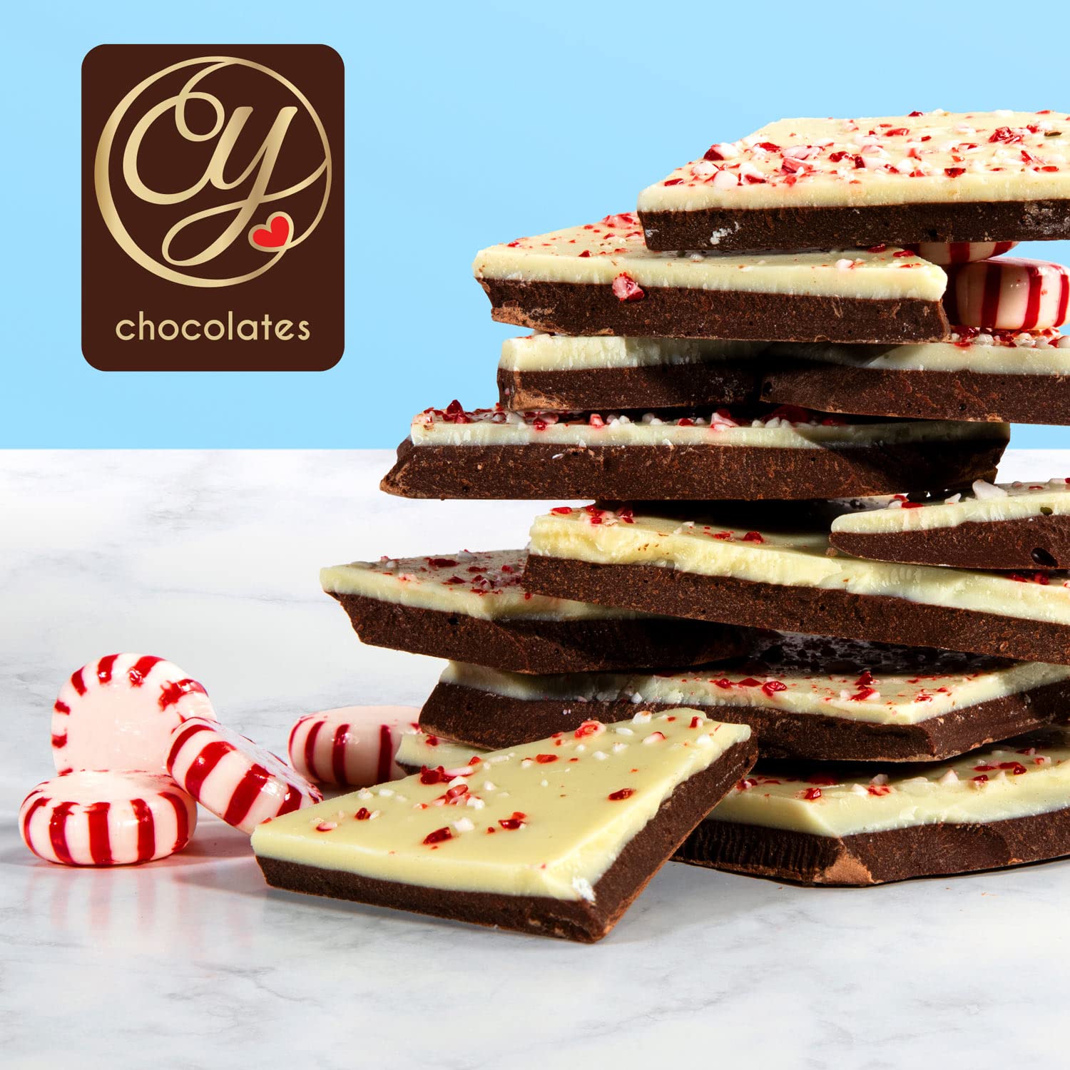 A Gift Inside Handmade Layered Dark and White Chocolate Peppermint Bark