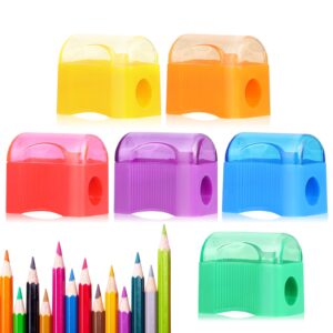 adorox (assorted (72 sharpeners)) bulk miniature plastic pencil sharpener colors assortment school classroom