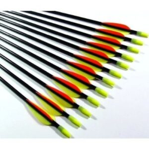 12 Shiny Black® 30" Fiberglass Target Practice Arrows