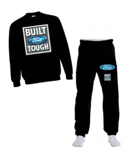 lucky ride ford built tough men's sweatshirt sweatpants lounge set black, xx-large