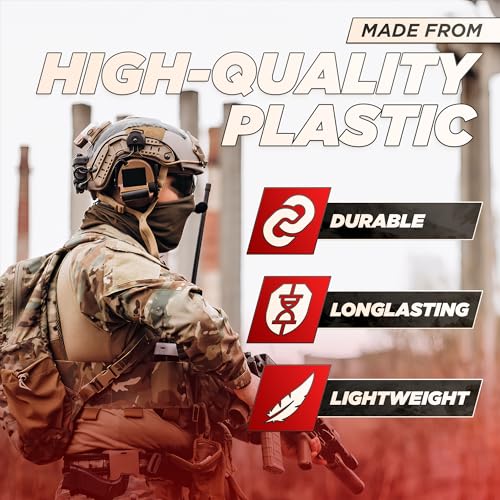 Peltor Comtac I & II Peltor Arc Rail Adapter - Arc Rail Headset Adapter Shooting Ear Protection Peltor Helmet Adapter Tactical Helmet Headset Adapter - Peltor Helmet Mount Airsoft Helmet Attachments