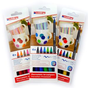 Edding 4200 3 x 6 Porcelain Markers 1-4 mm Assorted Colours