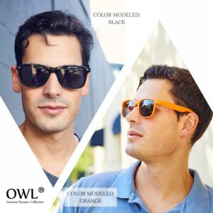 OWL Unisex Retro Style Classic Vintage Sunglasses with Smoke Lens Pink Frame