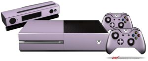 solids collection lavender - holiday bundle wraptorskinz decal style vinyl skin wrap compatible with xbox one original console, kinect and 2 controllers (gaming system not included)