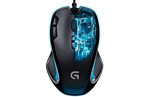 Logitech G300s Wired Gaming Mouse, 2,5K Sensor, 2,500 DPI, RGB, Lightweight, 9 Programmable Controls, On-Board Memory, Compatible with PC/Mac - Black