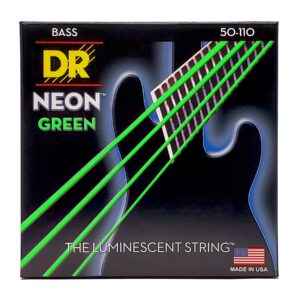 dr strings hi-def neon green coated 4-string bass strings heavy (50-110)