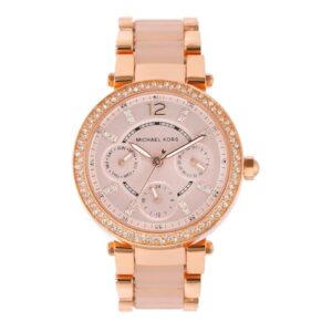 michael kors parker multifunction rose gold-tone stainless steel women's watch (model: mk6110)