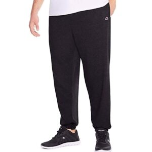 Champion Men's Big & Tall Closed Bottom Jersey Pant, Black, 4X