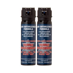 Pepper Enforcement PE1110MF-FT Fogger Pepper Spray 2 Pack - 10% OC Maximum Strength Formula - Emergency Self Defense Personal Protection & Safety (2)