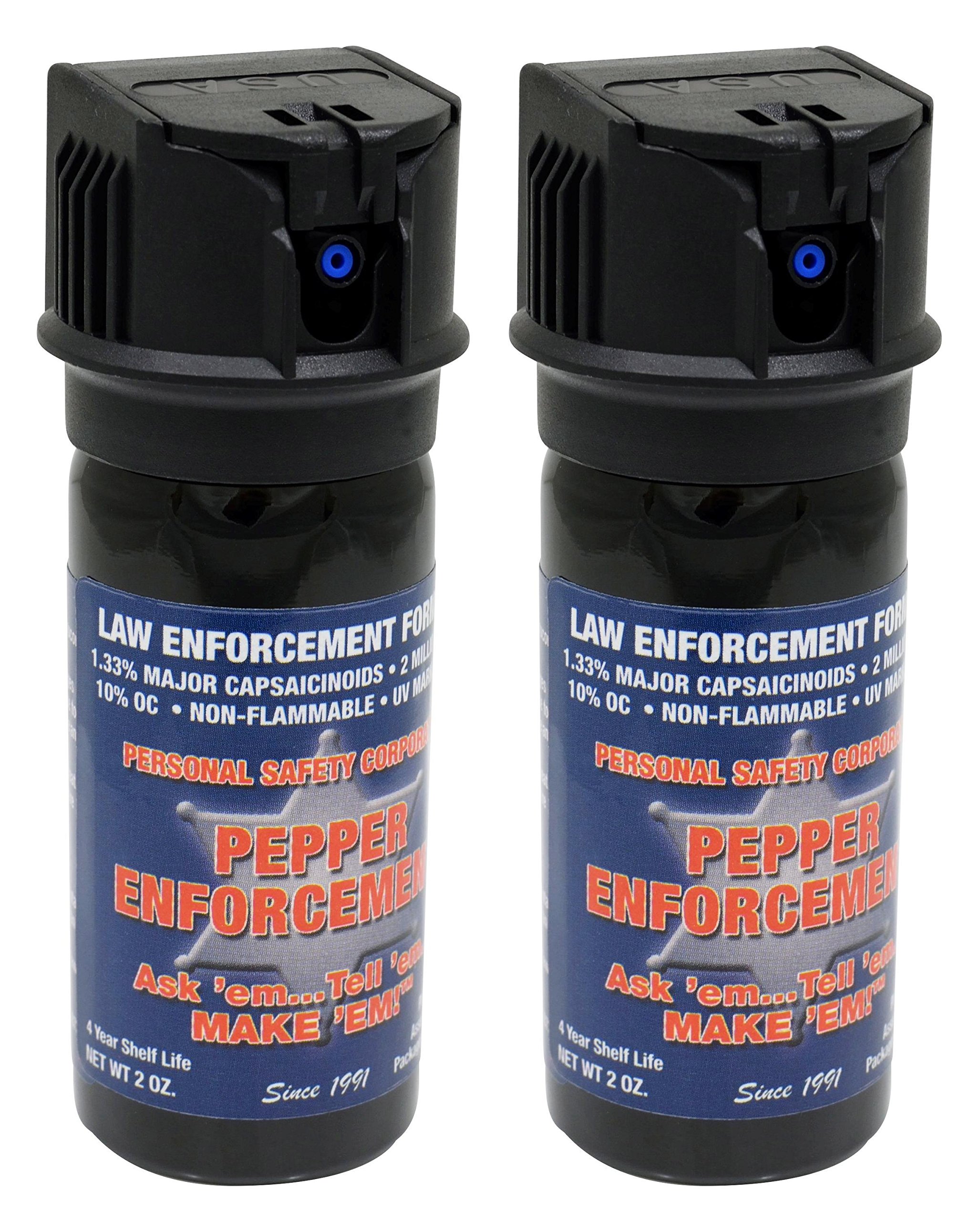 Pepper Enforcement PE510MF-FT Fogger Pepper Spray 2 Pack for Self Defense - Maximum Strength 10% OC Formula - Emergency Personal Protection & Safety