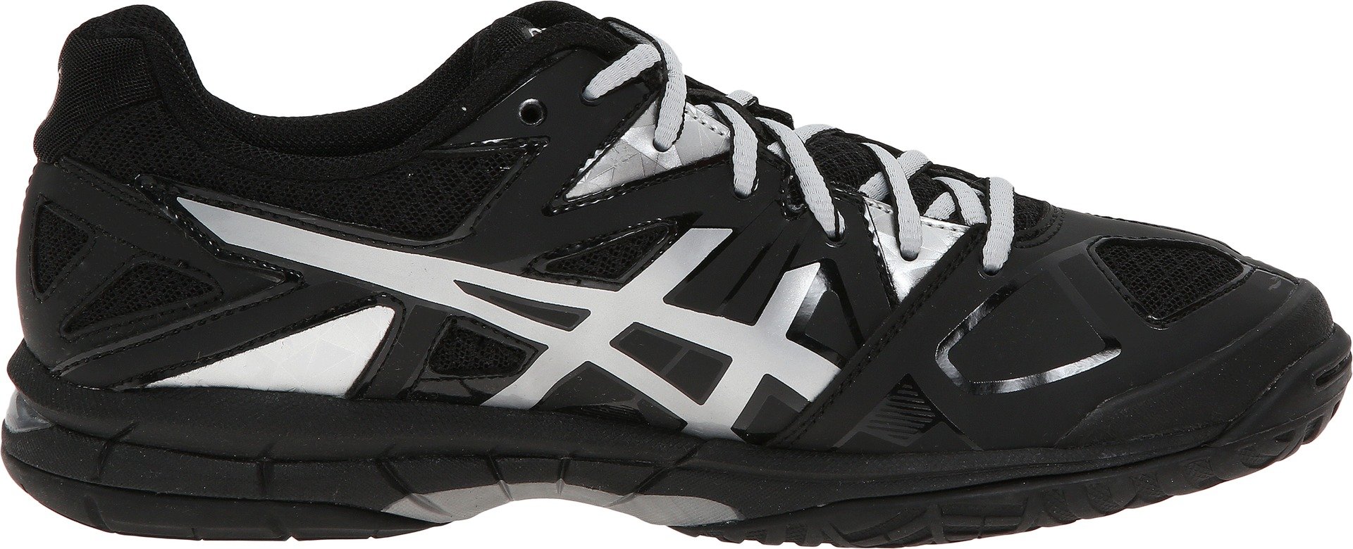 ASICS Women's Gel Tactic Volleyball Shoe, Black/Silver, 5.5 M US