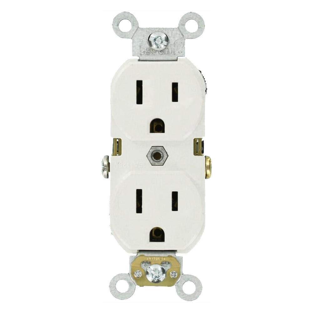 Leviton M22-CBR15-WMP Prograde 15 Amp Duplex Outlet (10 Pack) - White