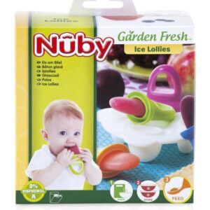 Nuby Garden Fresh Fruitsicle Frozen Pop Tray, Pack of 2