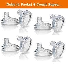 Nuby (4 Packs) 8 Count Super Spout No Spill Replacement Spouts Clear