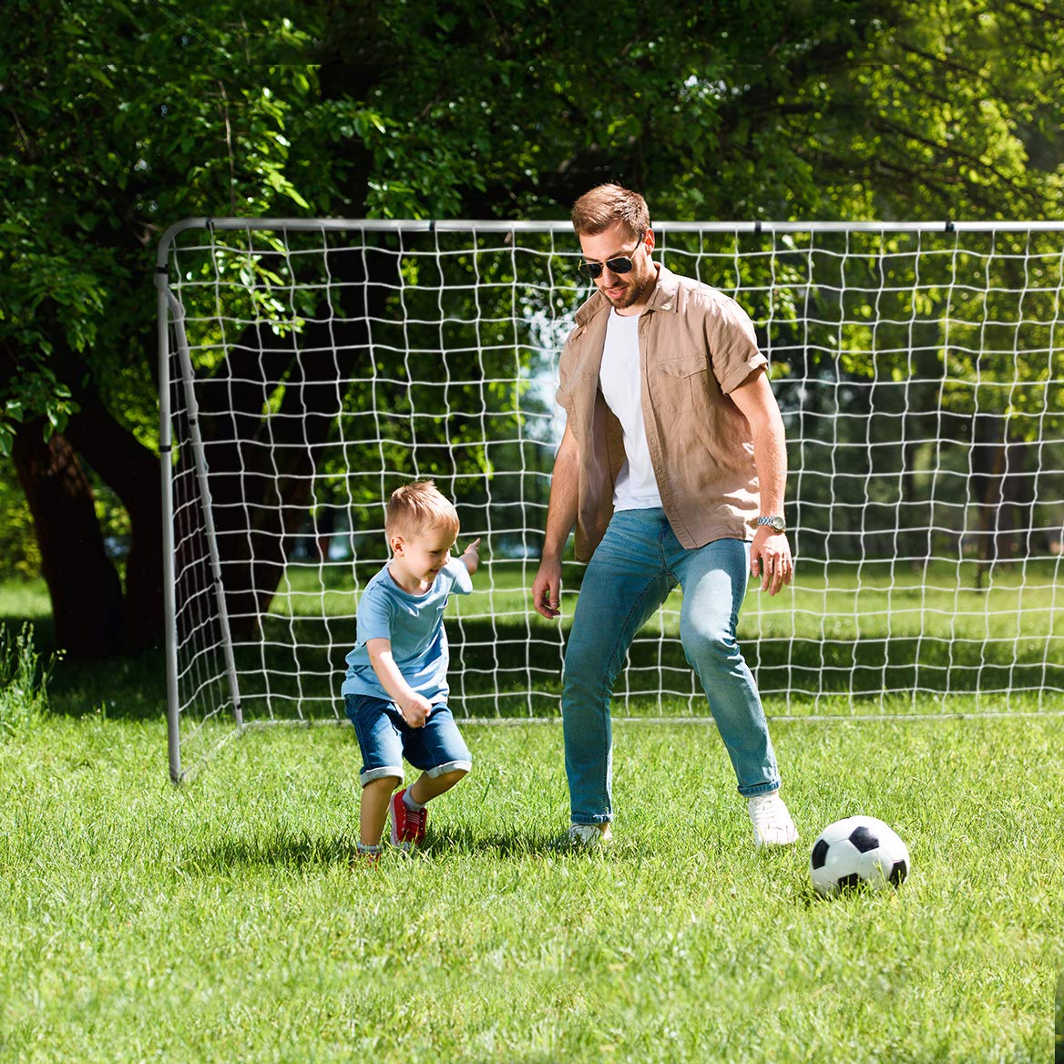 ZENY 12'x6' Portable Soccer Goal for Backyard Kids Adults Soccer Net and Frame for Home Backyard Practice Training Goals Soccer Field Equipment