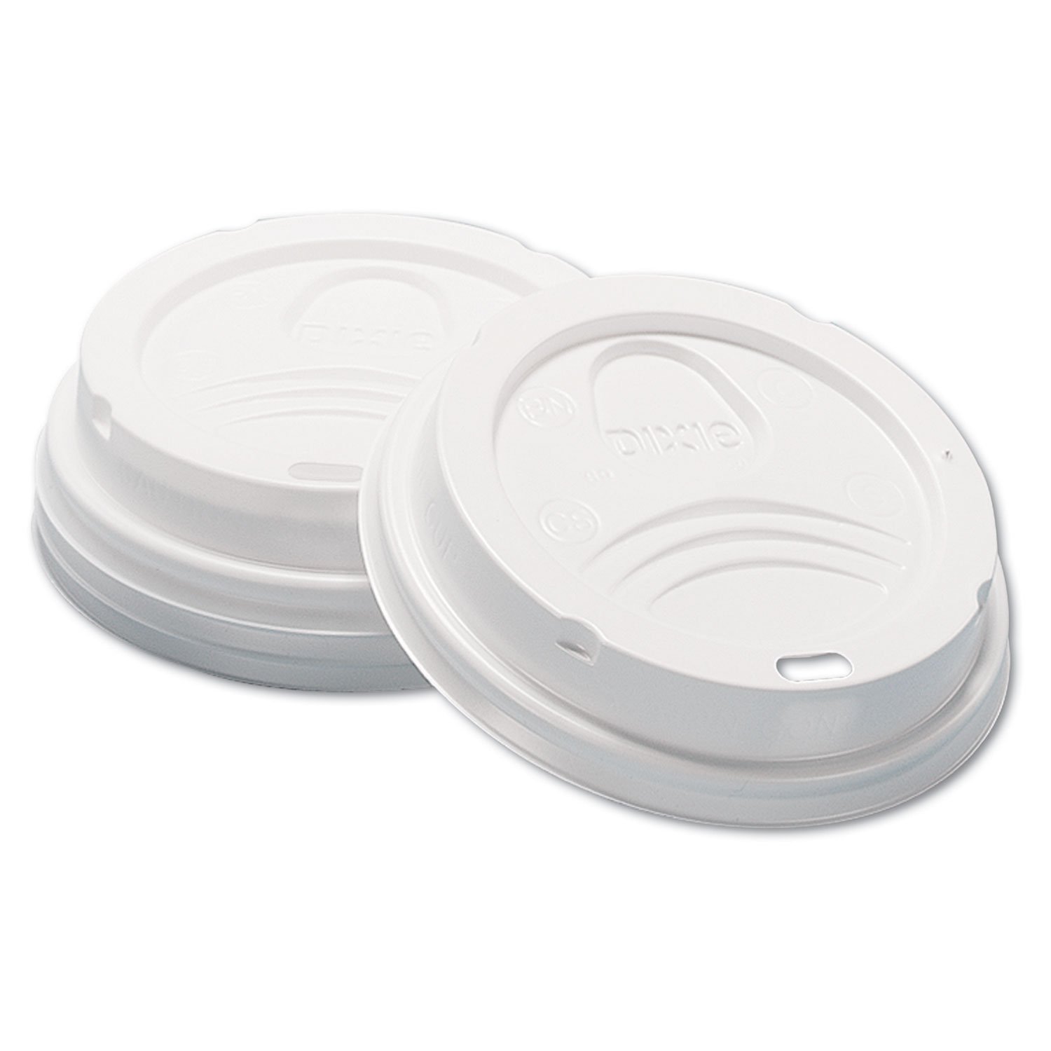 Dixie D9538 Dome Hot Drink Lids 8oz Cups White 100/Sleeve 10 Sleeves/Carton (DXED9538)