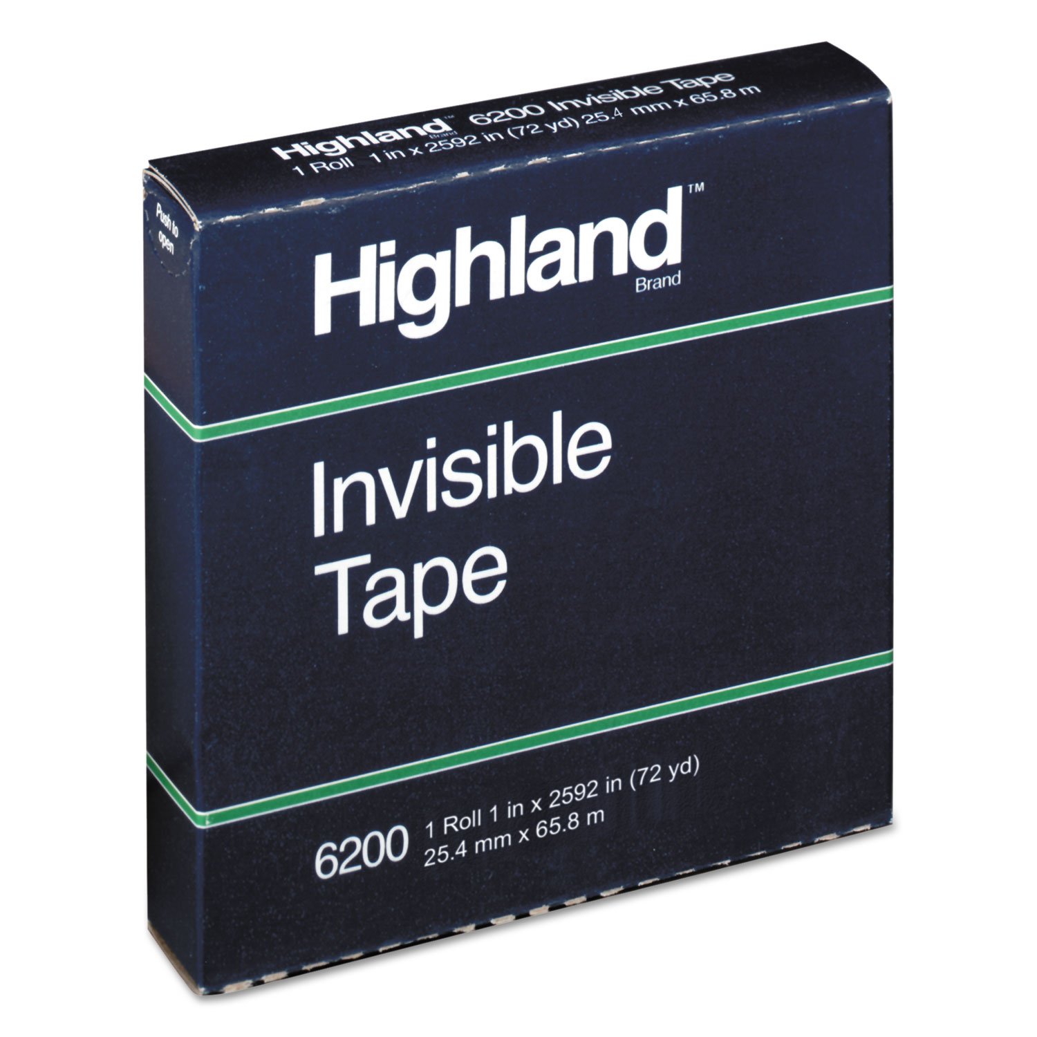 Highland 620025921 Invisible Permanent Mending Tape, 1-Inch x 2592-Inch, 3-Inch Core