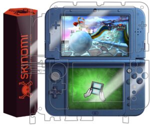 skinomi full body skin protector for nintendo 3ds xl (nintendo 3ds ll, 2015)(screen protector + back cover) techskin full coverage clear hd film