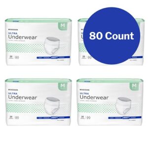 McKesson Ultra Underwear, Incontinence, Heavy Absorbency, Medium, 80 Count