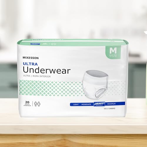 McKesson Ultra Underwear, Incontinence, Heavy Absorbency, Medium, 80 Count