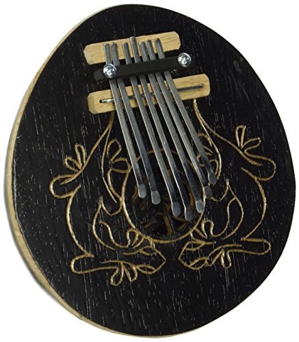 Kalimba Thumb Piano - 7 keys - Tunable - Coconut Shell - Ebonized Lizard by World Percussion USA (R)