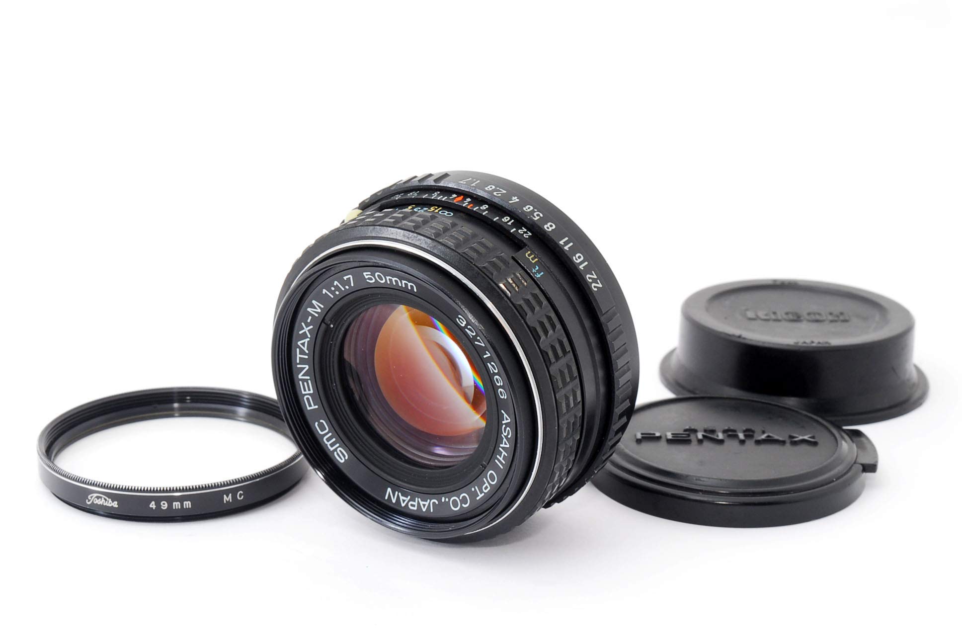 SMC Pentax-M 50mm F1.7 manual focus lens.