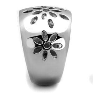 Marimor Jewelry Stainless Steel 316 High Polished Flower Design Fashion Ring Women's Size 10