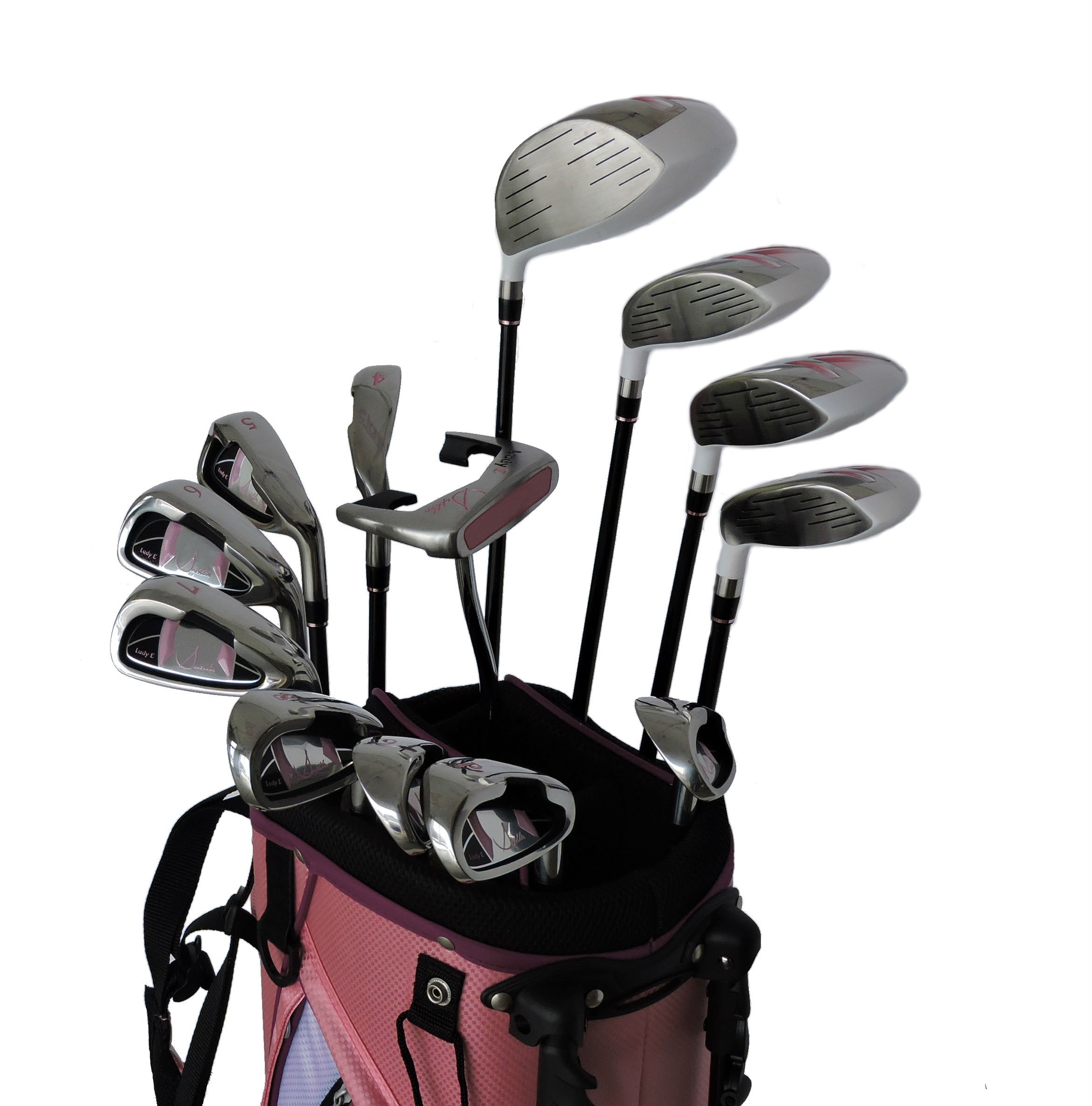 Sephlin Signature Women's Pink Right Hand 13 Pieces Golf Clubs Set & Golf Bag