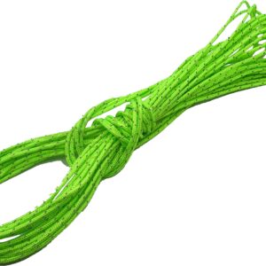 Ultra Light - 2mm Dyneema Tent Guy Guide Reflective Green Rope - 200kg Breaking Strain - Lengths in Meters - Suitable for sailing, dinghy, yachting, cruising, racing, kite surfing - 25 Meter