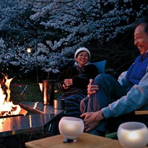 Snow Peak's Hozuki Lantern, Bark, ES-070BR, Made in Japan, Lifetime Product Guarantee, Lightweight, Compact for Camping or Backpacking, Camping Light