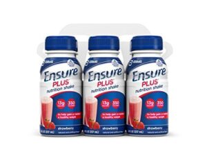 ensure plus nutrition shake, strawberry, 8-ounce bottle (pack of 48)