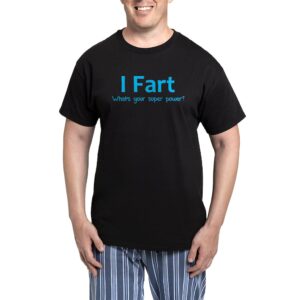 cafepress i fart what's your super power? men's dark pajam novelty men's pajama set, comfortable pj sleepwear