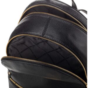 Michael Kors Rhea Zip Medium Leather Backpack, Black